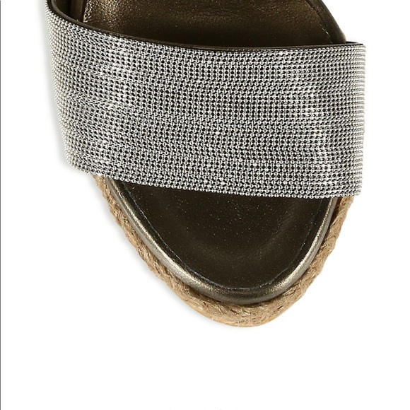 Brunello Cucinelli Apres beach metallic wedges - Picture 5 of 6